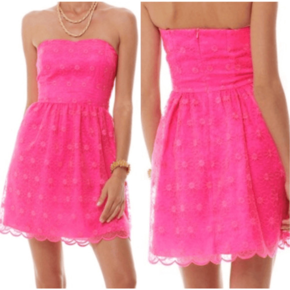 Lilly Pulitzer Payton Women’s Strapless Corset Dress Size 10 Pink Sweetheart - Picture 1 of 12